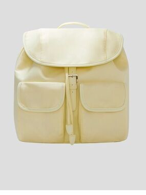 Year of Ours Pale Yellow Tote with Gold-Tone backpack